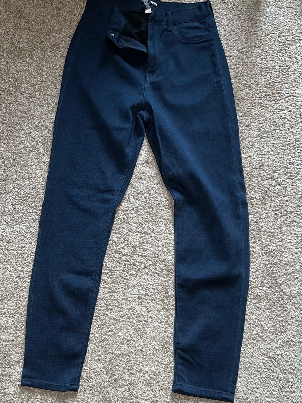 Fashion Nova Women's Skinny Jeans - Dark Blue